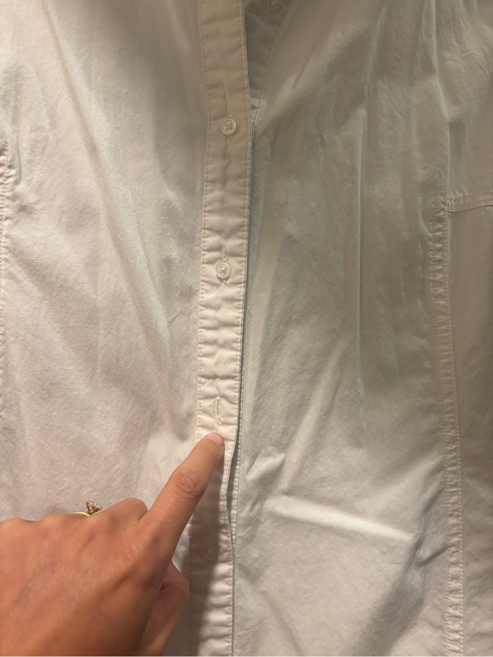 Free People Ivory Button-Down Tunic Dress - Picture 4 of 6